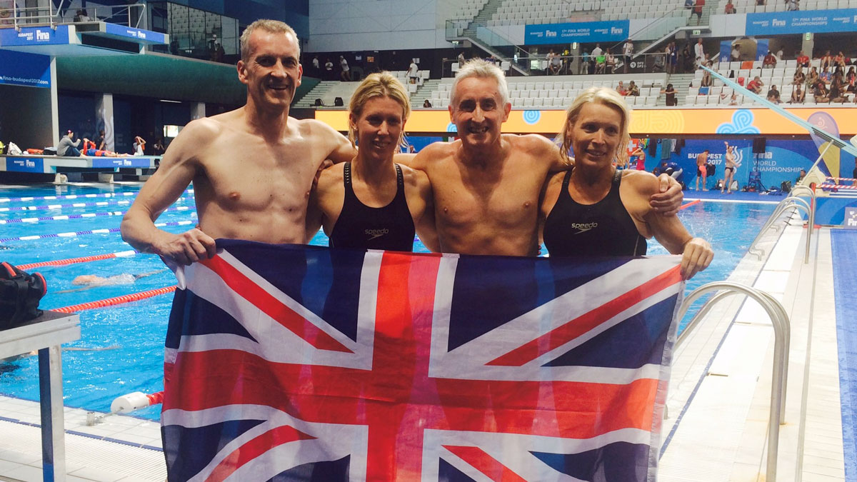 Guildford City SC Masters world record relay quartet from the World Championships 2017