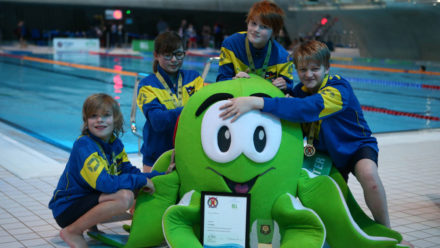 Hundreds of children compete at Panathlon swim event